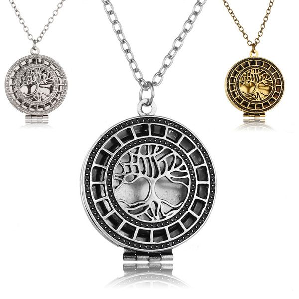 3 Styles Premium Essential Oil Aromatherapy Diffuser Necklace Hollow Tree Of Life Pendant Women Lady Perfume Necklaces Adjustable B426q F