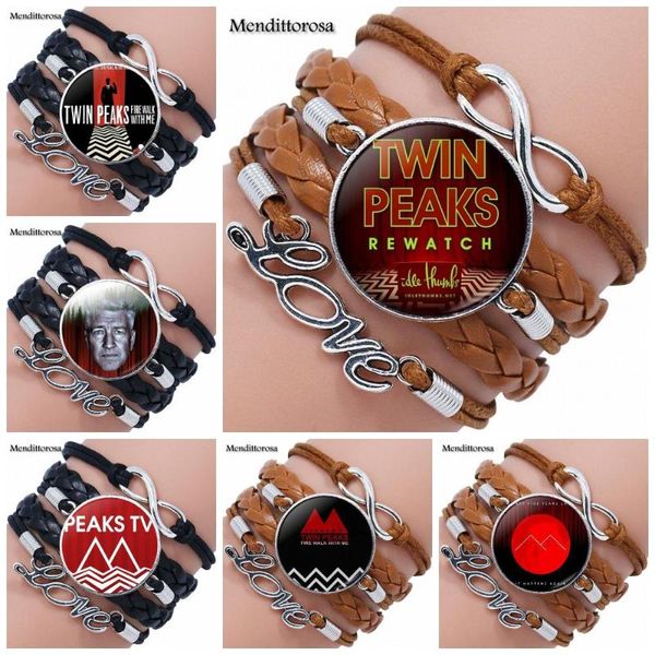 charm bracelets ej glaze twin peaks jewelry with glass cabochon multilayer black/brown leather bracelet bangle for women wedding gift, Golden;silver
charm bracelets ej glaze twin peaks jewelry with glass cabochon multilayer black/brown leather bracelet bangle for women wedding gift, Golden;silver