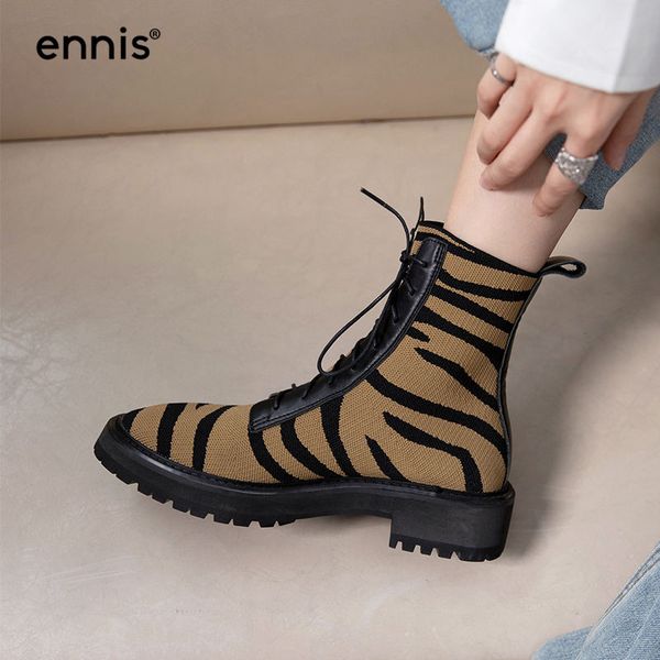 ennis designer knitted sock boots square low heel lace up ankle boots women martin leather black yellow shoes autumn a0239 
ennis designer knitted sock boots square low heel lace up ankle boots women martin leather black yellow shoes autumn a0239