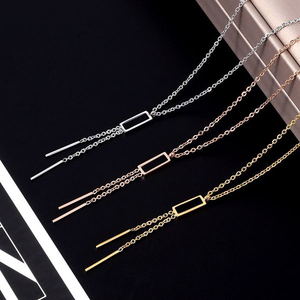 long tassel pendant chain necklace gold color square charm statement pendant necklace for party jewelry bijoux femme, Silver
long tassel pendant chain necklace gold color square charm statement pendant necklace for party jewelry bijoux femme, Silver