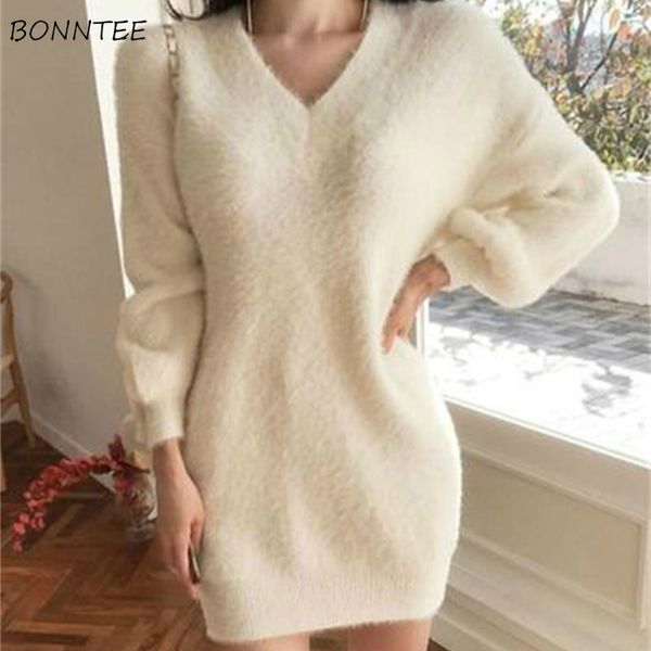 women's sweaters women long solid v-neck thicken lady loose pullovers for womens soft large size 3xl candy colors 2021 autumn, White;black
women's sweaters women long solid v-neck thicken lady loose pullovers for womens soft large size 3xl candy colors 2021 autumn, White;black