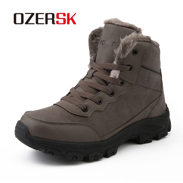ozersk brand winter men ankle boots leather shoes warm men's snow boots autumn shoes fur men's size 39-45, Black
ozersk brand winter men ankle boots leather shoes warm men's snow boots autumn shoes fur men's size 39-45, Black