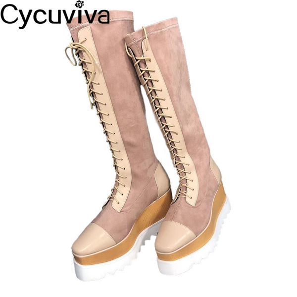 boots thick bottom long women comfy wedge heel lace up motorcycle cross khaki runway heighten shoes woman, Black
boots thick bottom long women comfy wedge heel lace up motorcycle cross khaki runway heighten shoes woman, Black