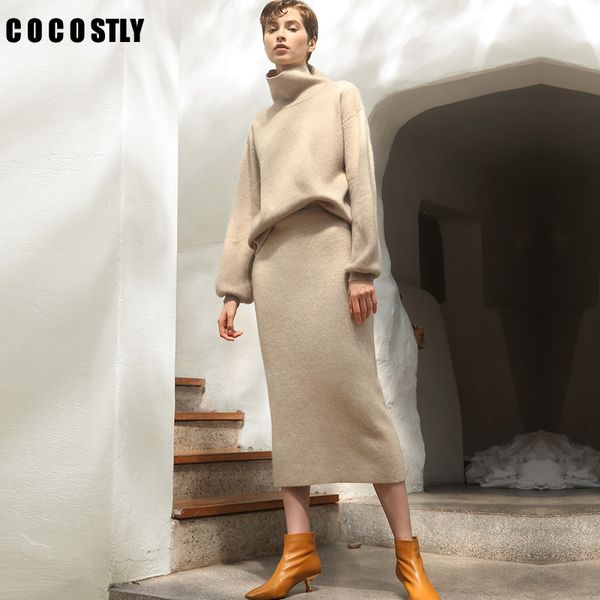 2 pieces set women wool knitted turtleneck pullover sweater loose knit cashmere sweater and wool skirt suits set tracksuits, Gray
2 pieces set women wool knitted turtleneck pullover sweater loose knit cashmere sweater and wool skirt suits set tracksuits, Gray