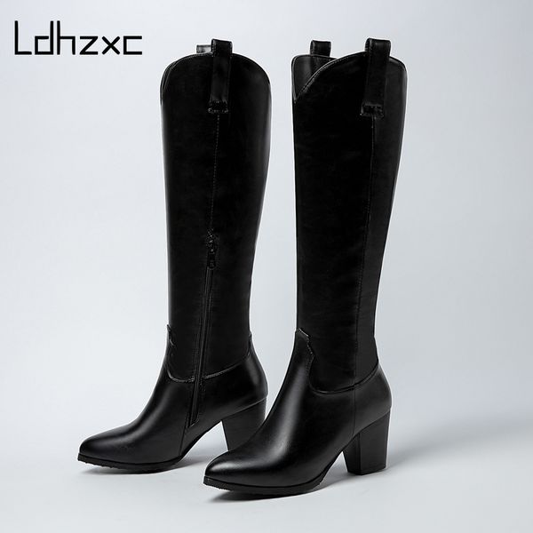 ldhzxc 2020 autumn winter high knee boots women heel boots fashion pointed toe female casual loose patent leather women shoes, Black
ldhzxc 2020 autumn winter high knee boots women heel boots fashion pointed toe female casual loose patent leather women shoes, Black