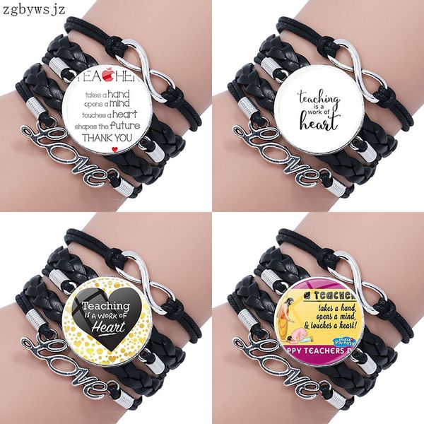 charm bracelets 2021 teaching is a work of heart jewelry with plated glass cabochon multilayer black leather bracelet bangle, Golden;silver
charm bracelets 2021 teaching is a work of heart jewelry with plated glass cabochon multilayer black leather bracelet bangle, Golden;silver
