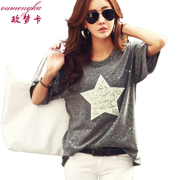 new fashion t shirt women short sleeve o-neck cotton tees star polka dot printed summer rhinestone camisetas mujer
new fashion t shirt women short sleeve o-neck cotton tees star polka dot printed summer rhinestone camisetas mujer