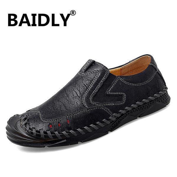 men's casual shoes men real leather loafers flat handmade breathable moccasins designer style walking shoes comfortable sneakers, Black
men's casual shoes men real leather loafers flat handmade breathable moccasins designer style walking shoes comfortable sneakers, Black