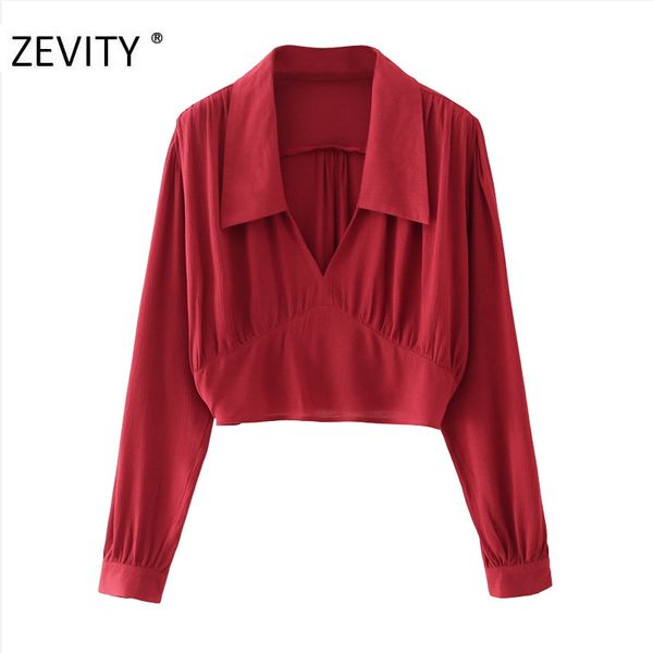 zevity new women fashion turn down collar pleats short smock blouse shirts women long sleeve casual slim chic blusas ls7164, White
zevity new women fashion turn down collar pleats short smock blouse shirts women long sleeve casual slim chic blusas ls7164, White