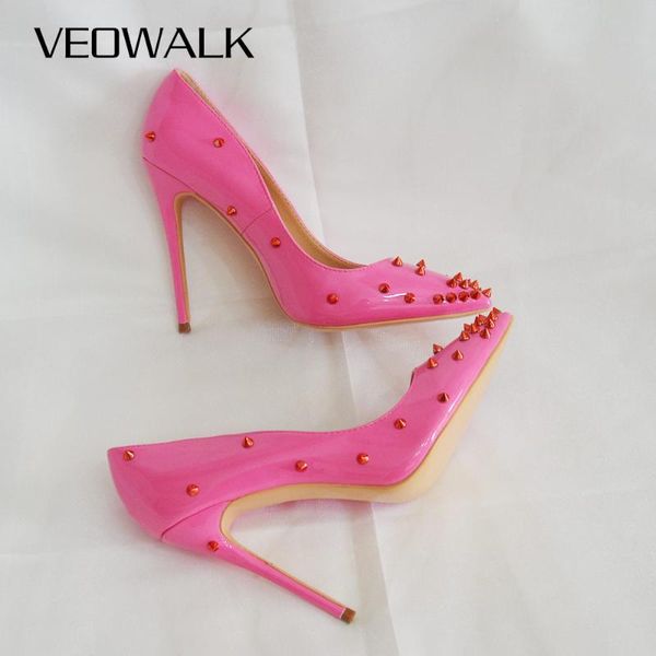 veowalk red rivets women high heels pointed toe slip on punk studs fashion ladies club party pums wedding bridal shoes pink, Black
veowalk red rivets women high heels pointed toe slip on punk studs fashion ladies club party pums wedding bridal shoes pink, Black