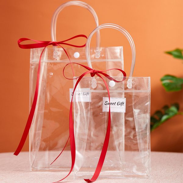 2 size transparent clear plastic gift bags with handles christmas thanksgiving wedding favor package bags
2 size transparent clear plastic gift bags with handles christmas thanksgiving wedding favor package bags