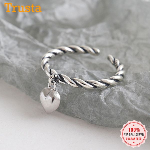 trusta heart 925 sterling silver rings for women fashion simple round ring jewelry love gift for girls office lady's ds004, Golden;silver
trusta heart 925 sterling silver rings for women fashion simple round ring jewelry love gift for girls office lady's ds004, Golden;silver