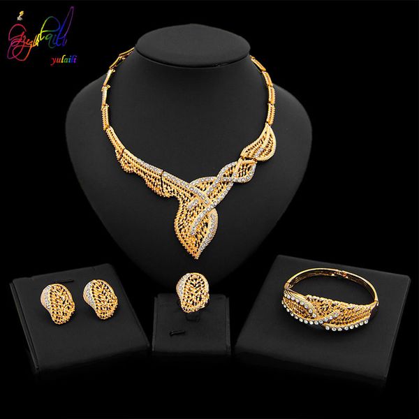 yulaili classic african jewelry sets luxury crystal necklace stud earrings bracelet ring for women nigeria wedding jewellery, Silver
yulaili classic african jewelry sets luxury crystal necklace stud earrings bracelet ring for women nigeria wedding jewellery, Silver