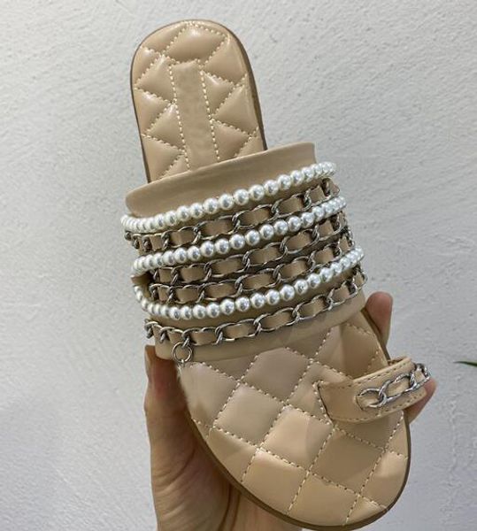 moraima snc pearls beaded flat sandal summer open toe chains decorations gladiator shoe nude black leather sandal
moraima snc pearls beaded flat sandal summer open toe chains decorations gladiator shoe nude black leather sandal