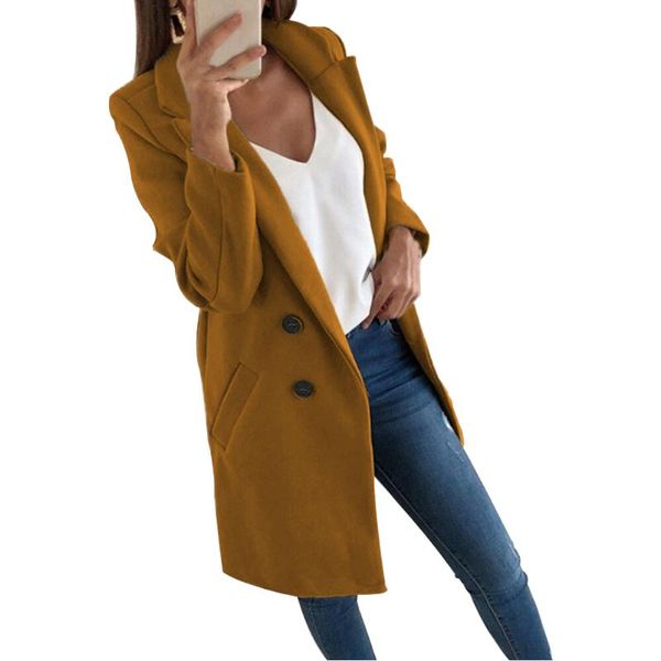 fashion mid length winter outwear lapel neck office career formal slim casual solid long sleeve double breasted women coat, Black;brown
fashion mid length winter outwear lapel neck office career formal slim casual solid long sleeve double breasted women coat, Black;brown