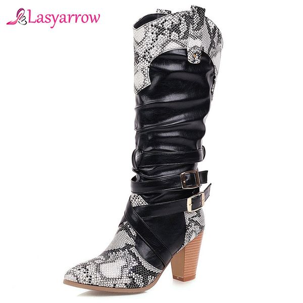 lasyarrow 2020 fashion western snake print buckle strap block high heels long winter boots women black boots female shoes woman
lasyarrow 2020 fashion western snake print buckle strap block high heels long winter boots women black boots female shoes woman