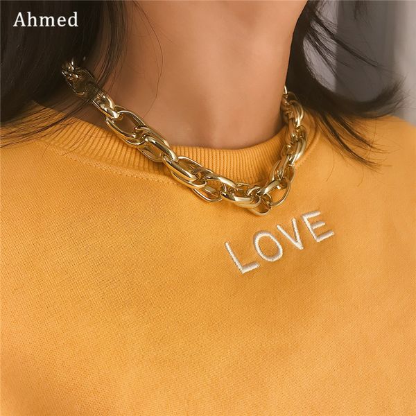 ahmed new design simple twist thick chain statment necklace vintage trendy woman's choker necklaces jewelry party gifts, Silver
ahmed new design simple twist thick chain statment necklace vintage trendy woman's choker necklaces jewelry party gifts, Silver
