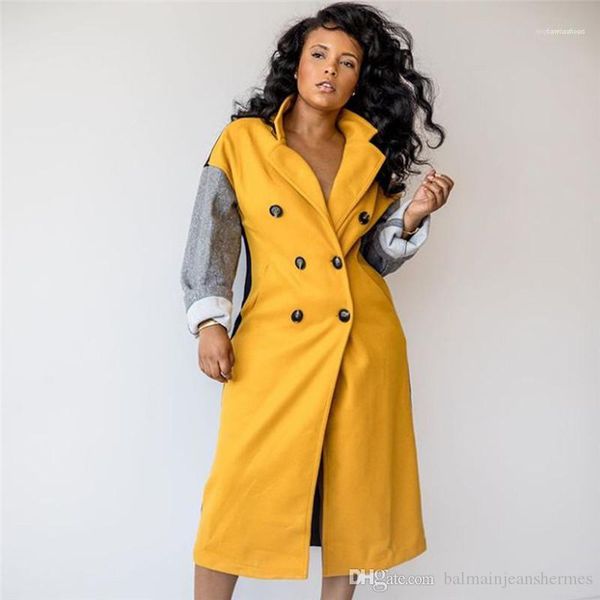 womens lapel neck outerwear fashion ladies long coat with double breasted winter womens designer panelled blends casual, Black
womens lapel neck outerwear fashion ladies long coat with double breasted winter womens designer panelled blends casual, Black