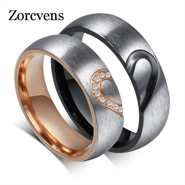 zorcvens 2020 new fashion 316l stainless steel love cubic zirconia heart couple rings for women men, Golden;silver
zorcvens 2020 new fashion 316l stainless steel love cubic zirconia heart couple rings for women men, Golden;silver