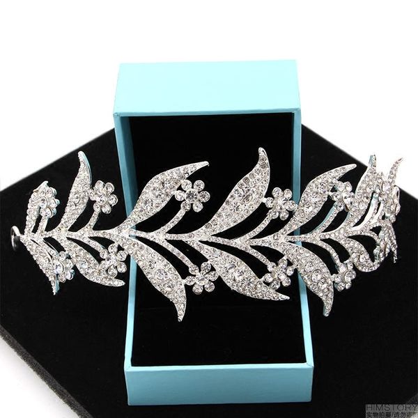 new arrival gorgeous ins leaf rhinestones crystals crowns for wedding bride bridal hair accessories queen girls party crown for women, Silver 
new arrival gorgeous ins leaf rhinestones crystals crowns for wedding bride bridal hair accessories queen girls party crown for women, Silver