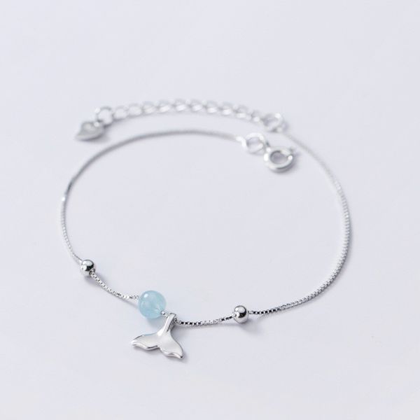 s925 sterling silver color summer elements korean style beaded fishtail bracelet for women lady daughter jewelry, Golden;silver
s925 sterling silver color summer elements korean style beaded fishtail bracelet for women lady daughter jewelry, Golden;silver