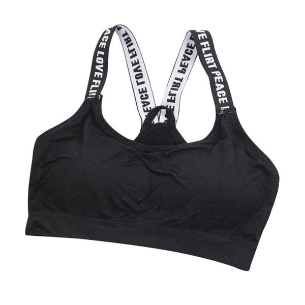 english letter tape wrapped chest seamless steel ring a sports bra female backing tape english letter sports bra new style, White;black
english letter tape wrapped chest seamless steel ring a sports bra female backing tape english letter sports bra new style, White;black