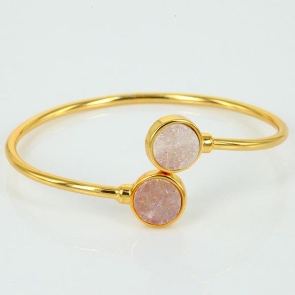 bangle 2021 multi colors pink rainbow golden blue purple round druzy stone copper alloy adjustable open bangles for women, Black
bangle 2021 multi colors pink rainbow golden blue purple round druzy stone copper alloy adjustable open bangles for women, Black