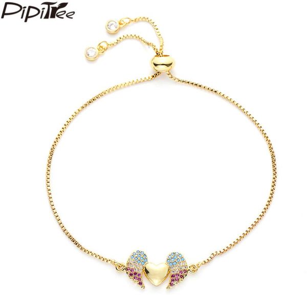 anklets pipitree love heart angel bracelet cz zircon bangle adjustable chain charm bracelets for women men lovers jewelry gift, Red;blue
anklets pipitree love heart angel bracelet cz zircon bangle adjustable chain charm bracelets for women men lovers jewelry gift, Red;blue