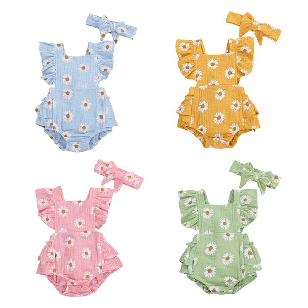 newborn infant baby girls boys bodysuits headband flowers print ruffles short sleeve backless jumpsuits 4 colors, Blue
newborn infant baby girls boys bodysuits headband flowers print ruffles short sleeve backless jumpsuits 4 colors, Blue