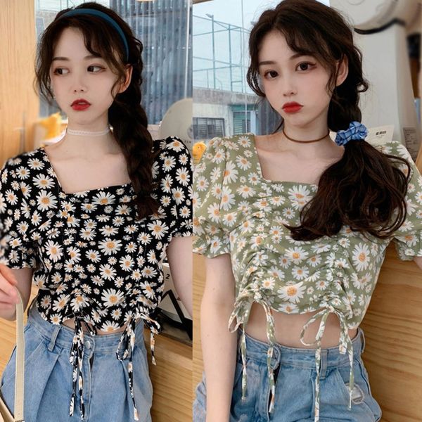 women's blouse vintage floral summer blusas square collar print shirts pleated short chiffon blouses #h, White
women's blouse vintage floral summer blusas square collar print shirts pleated short chiffon blouses #h, White