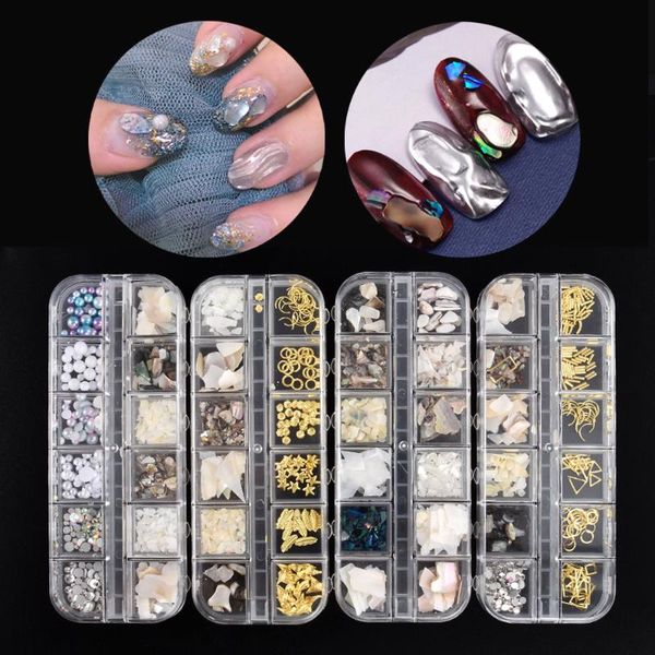 12 grid mixed color nail stone glitter nail art marble flake sequin shell irregular crushed 3d manicure for nails art decoration, Silver;gold
12 grid mixed color nail stone glitter nail art marble flake sequin shell irregular crushed 3d manicure for nails art decoration, Silver;gold
