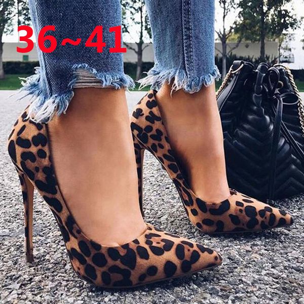 high heels shoes women pumps flock leopard print stilettos 10 12cm party heeled designer shoes plus big size, Black
high heels shoes women pumps flock leopard print stilettos 10 12cm party heeled designer shoes plus big size, Black