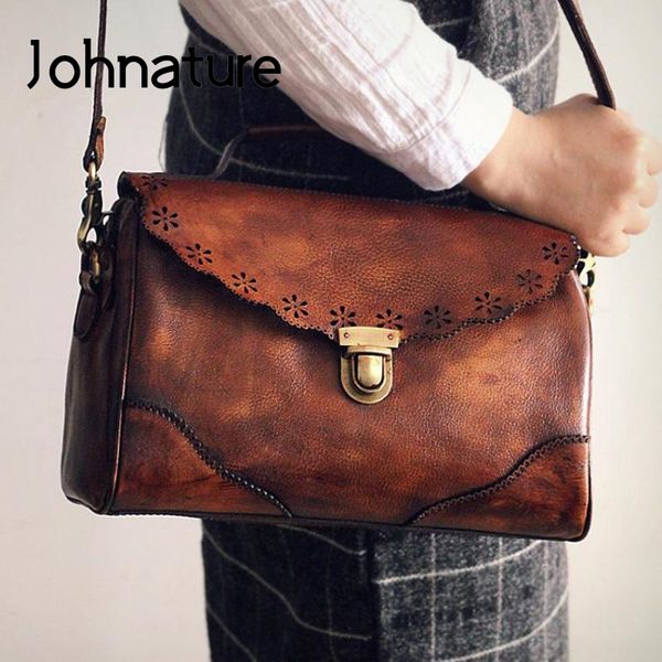 johnature first layer cow leather luxury handbag women bag 2020 new handmade vintage large capacity shoulder messenger bags
johnature first layer cow leather luxury handbag women bag 2020 new handmade vintage large capacity shoulder messenger bags