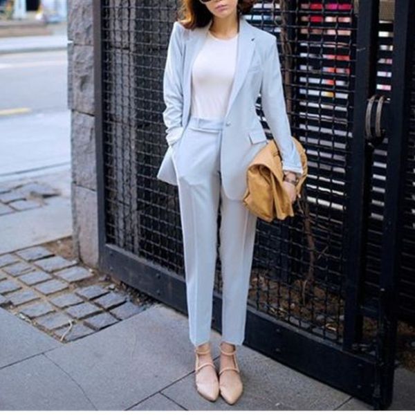 women's two piece pants women suits 2 sets slim jacket & zipper female custom made business blazers solid simple u82, White
women's two piece pants women suits 2 sets slim jacket & zipper female custom made business blazers solid simple u82, White