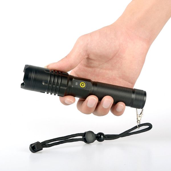 Ipx4 Portable Flashlight Rechargeable Zoom Flashlight Can Output And Input, Suitable For Camping, Climbing, Night Riding