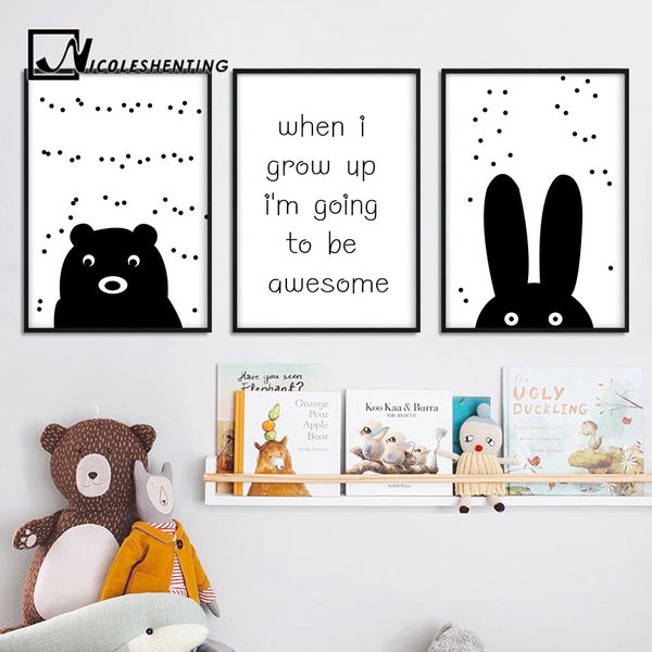cartoon bear rabbit wall art canvas posters black white prints painting nordic style picture kids bedroom decoration home decor
cartoon bear rabbit wall art canvas posters black white prints painting nordic style picture kids bedroom decoration home decor