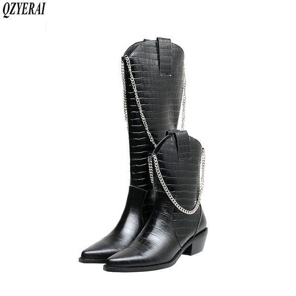 boots winter style knee high genuine leather women warm motorcycle western knight's boot cowhide shoes, Black
boots winter style knee high genuine leather women warm motorcycle western knight's boot cowhide shoes, Black