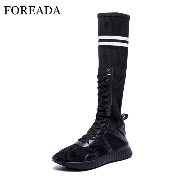 boots foreada sock knee high women autumn stripe lace up tall causal ladies sneakers flat platform shoes white black
boots foreada sock knee high women autumn stripe lace up tall causal ladies sneakers flat platform shoes white black