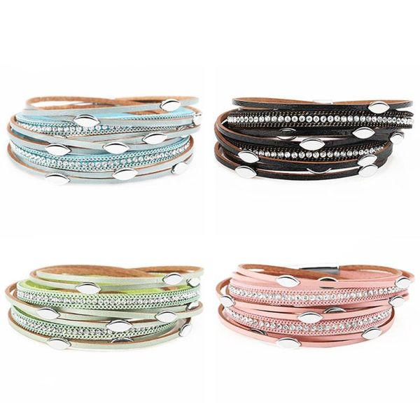 fashion women leaf charm rhinestone multi layer bracelet bangle jewelry gift, Black
fashion women leaf charm rhinestone multi layer bracelet bangle jewelry gift, Black