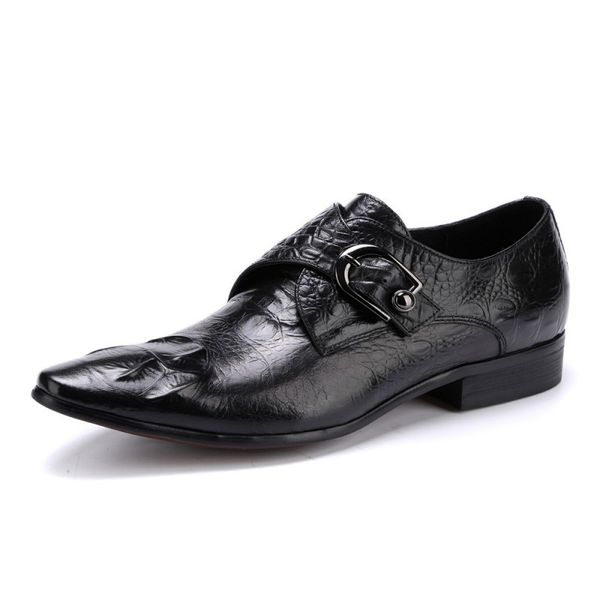 2020 new fashion buckle mens formal shoes male dress shoes slip on pointed toe genuine leather brand black
2020 new fashion buckle mens formal shoes male dress shoes slip on pointed toe genuine leather brand black