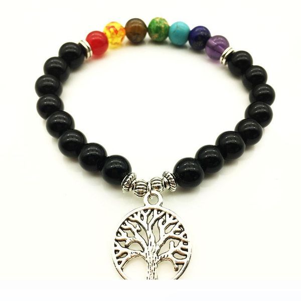 2 styles 8mm tree of life 7 chakras gemstone pendant bracelet elastic energy alloy bracelet crystal gemstone beads dhl b631s, Golden;silver
2 styles 8mm tree of life 7 chakras gemstone pendant bracelet elastic energy alloy bracelet crystal gemstone beads dhl b631s, Golden;silver