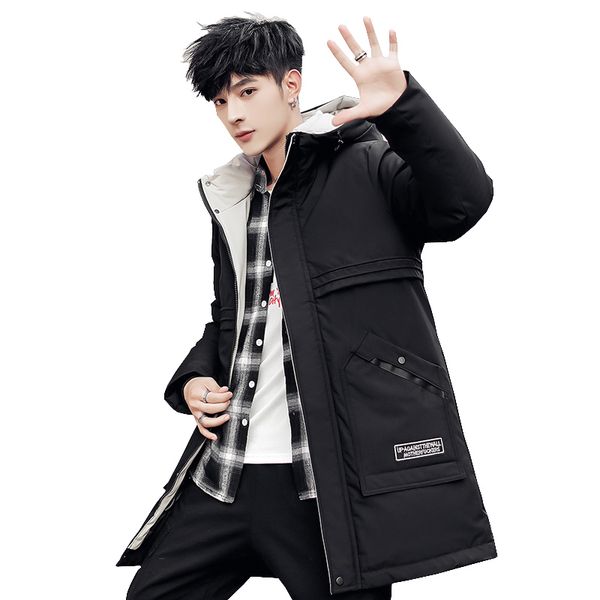 men's down & parkas windbreaker hooded sports jacket winter loose large size long fashion trend casual street cotton coat, Black
men's down & parkas windbreaker hooded sports jacket winter loose large size long fashion trend casual street cotton coat, Black