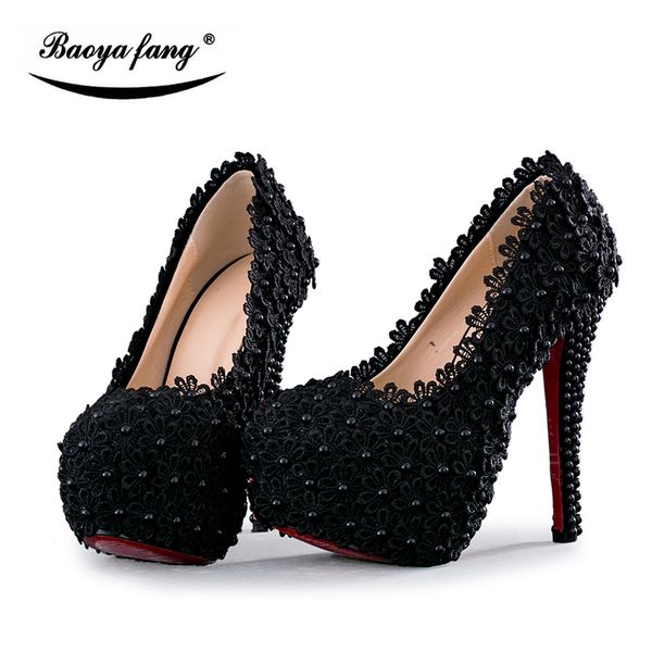 baoyafang black flower womens wedding shoes lace high heels platform shoes woman round toe party 8cm/11cm/14cm high
baoyafang black flower womens wedding shoes lace high heels platform shoes woman round toe party 8cm/11cm/14cm high
