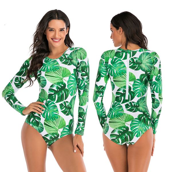womens rash guard zip-up back long sleeve swim shirt one piece bathing suit swimsuit leave printed rashguard sun protect
womens rash guard zip-up back long sleeve swim shirt one piece bathing suit swimsuit leave printed rashguard sun protect
