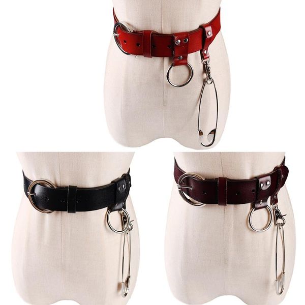 vintage women punk leather waist belts jeans dress utility belt with pin brooch, Black;brown
vintage women punk leather waist belts jeans dress utility belt with pin brooch, Black;brown
