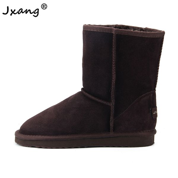 jxang 2020 new australia classic waterproof women leather snow boots fur genuine cowhide snow boots winter warm women's shoes, Black
jxang 2020 new australia classic waterproof women leather snow boots fur genuine cowhide snow boots winter warm women's shoes, Black