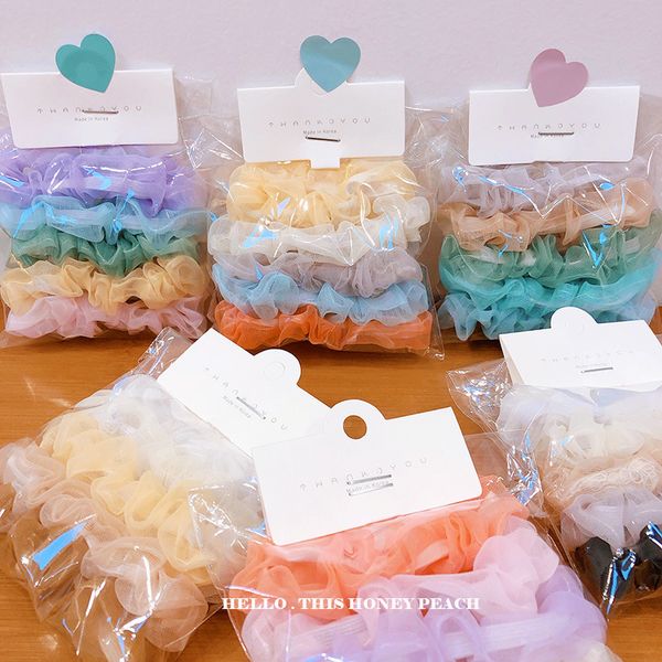 hair accessories 5pcs/set headwear organza scrunchie ring ties for girls ponytail holders bands elastic hairband
hair accessories 5pcs/set headwear organza scrunchie ring ties for girls ponytail holders bands elastic hairband