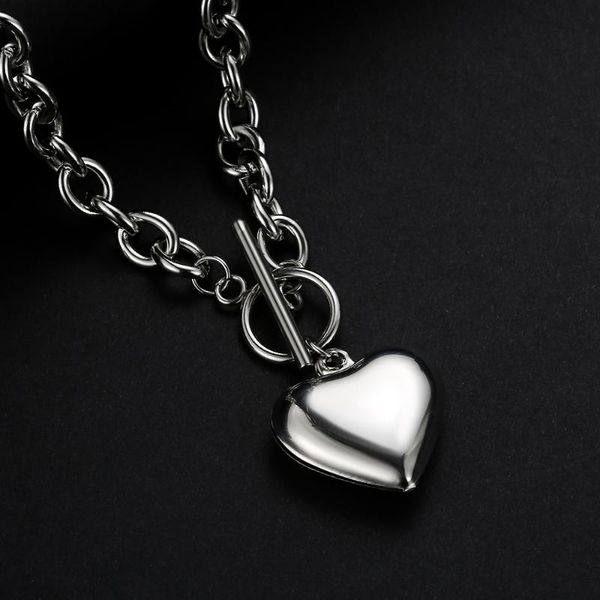 verdandi fashion stainless steel silver color loveing heart pendant necklace sweet for women party punk thick chain jewelry
verdandi fashion stainless steel silver color loveing heart pendant necklace sweet for women party punk thick chain jewelry
