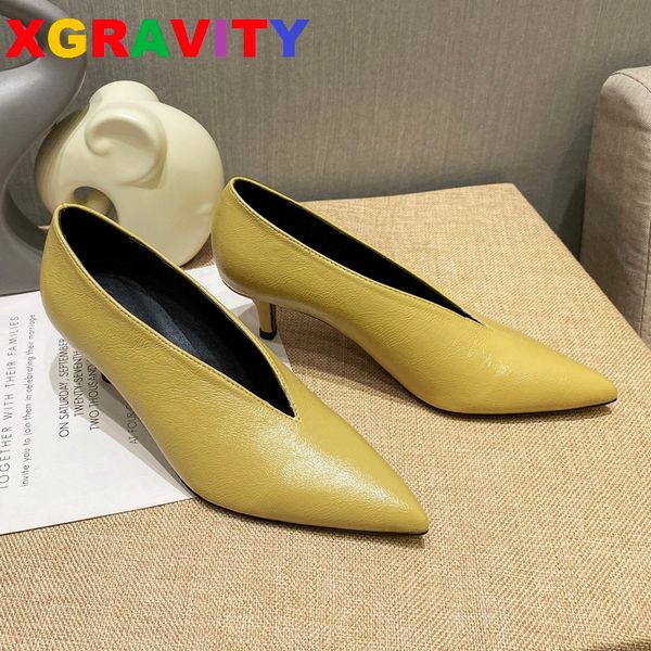 xgravity 2020 autumn new designer vintage evening shoes ladies fashion pointed toe v cut woman shoes high heel pumps c323, Black
xgravity 2020 autumn new designer vintage evening shoes ladies fashion pointed toe v cut woman shoes high heel pumps c323, Black