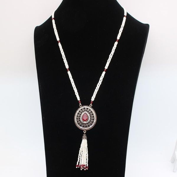 vintage women beaded tassel long necklace turkish resin double beads chain sweater necklace retro gold color round pendant gift, Silver
vintage women beaded tassel long necklace turkish resin double beads chain sweater necklace retro gold color round pendant gift, Silver